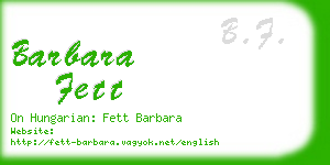 barbara fett business card